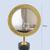 mirror 1 | آینه رومیزی گرد مدل ژیوار رنگ طلایی