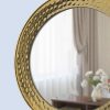 mirror 4 | آینه رومیزی گرد مدل ژیوار رنگ طلایی