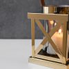 Candlestick 05 | جاشمعی استیل مدل فانوس رنگ طلایی