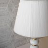 Table lamp 07 min | آباژور رومیزی سرامیکی مدل آتریسا رنگ سفید طلایی