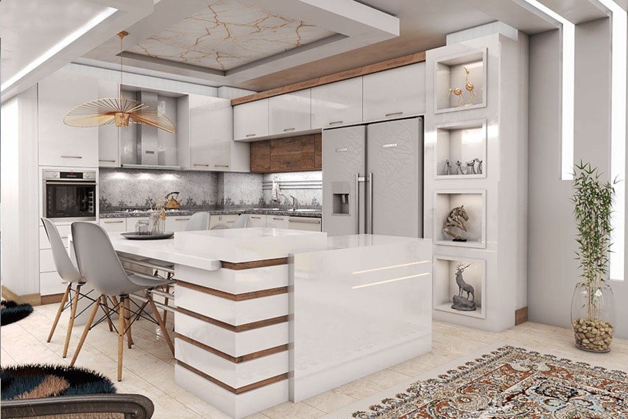 طراحی انواع دکوراسیون داخلی آشپزخانه
