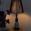 Liam Tusi lampshade 03 min | آباژور رومیزی سرامیکی فلزی مدل لیام رنگ طوسی مشکی