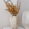 Oak vase 05 min | گلدان بلوط مدل آکام رنگ سفید استخوانی